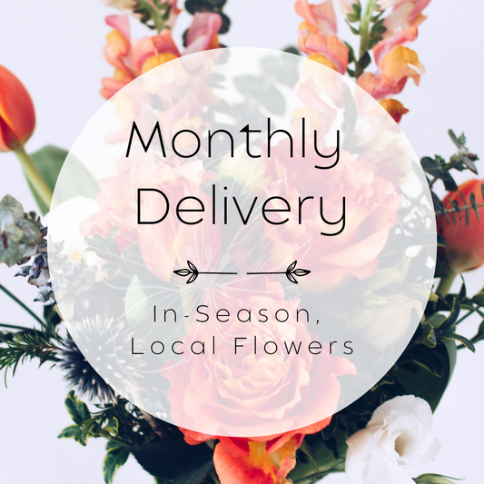 Monthly delivery - In-season, local flowers