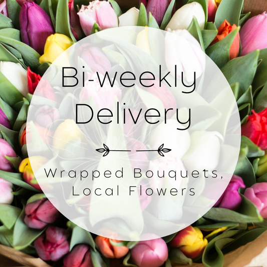 Bi-weekly delivery - Wrapped in-season, local flowers