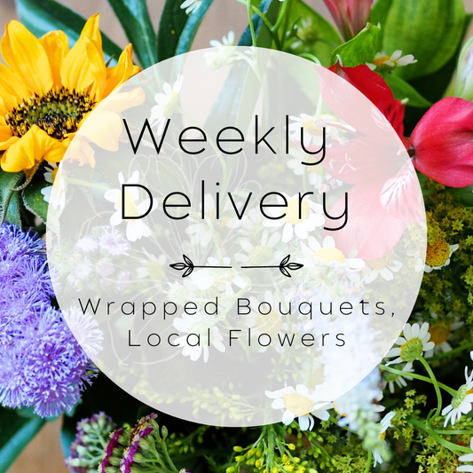 Weekly delivery - Wrapped in-season, local flowers